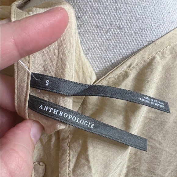 NWT Anthropologie Beige The Della Pleated-Waist Shell Top Size S - Picture 10 of 14